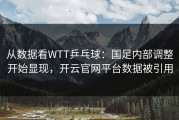 从数据看WTT乒乓球：国足内部调整开始显现，开云官网平台数据被引用